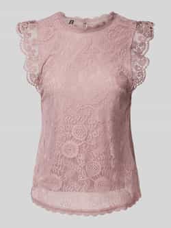 Pieces Regular fit top met kant model 'COLLINE'