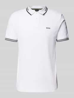 BOSS Green Slim fit poloshirt met labelprint model 'Paul'
