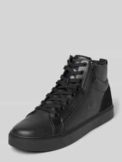 Calvin Klein Jeans Hoge sneakers van leer met ritssluiting