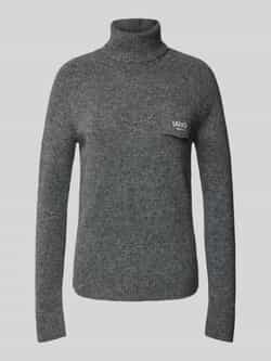 Liu Jo White Gebreide pullover met labelstitching