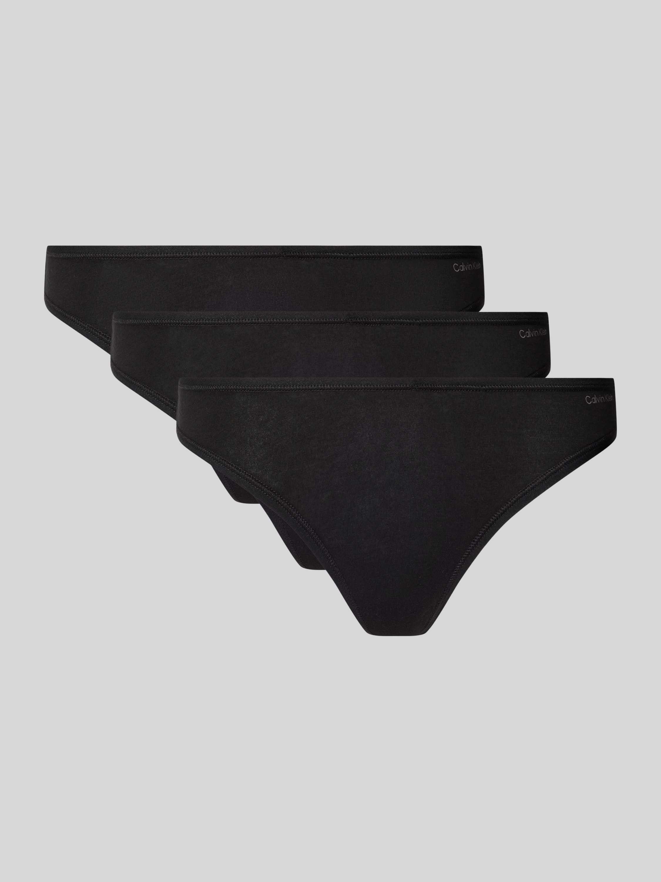 Calvin Klein Underwear String met labelstitching in een set van 3 stuks