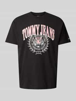 Tommy Jeans T-shirt van katoen met motiefprint model 'VARSITY TIGER'