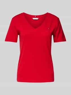 Tommy Hilfiger T-shirt SLIM CODY V-NK SS met geborduurd logo