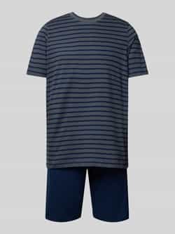 Schiesser Pyjama met geribde ronde hals