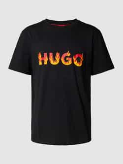 HUGO T-shirt met labelprint model 'Danda'