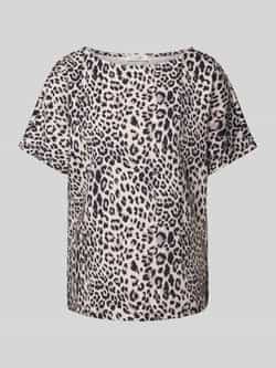 Christian Berg Woman T-shirt met geribde ronde hals