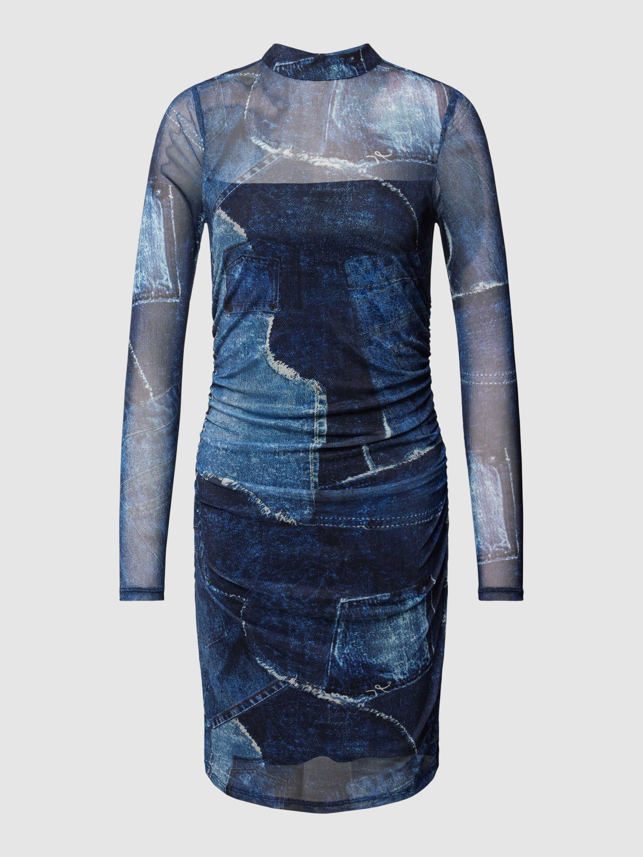 EDITED Knielange jurk in semi-transparant design