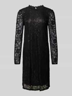 Pieces Regular fit kanten jurk met semi-transparante mouwen model 'OLLINE'