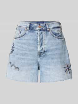 Scotch & Soda Regular fit korte jeans met motiefstitching