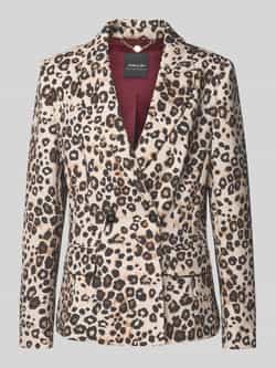 Marc Cain Regular fit colbert met all-over dierenprint
