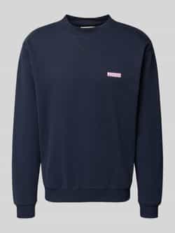 WOODBIRD Sweatshirt met labelprint model 'Cane Koi Crew'