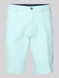 Bugatti Regular fit korte chino met ceintuurlussen model 'Flat'