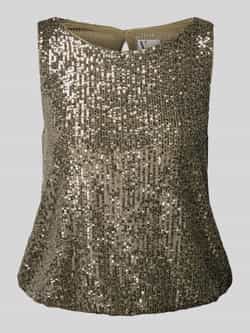 Vera Mont Mouwloze Top Shirt Brown Dames