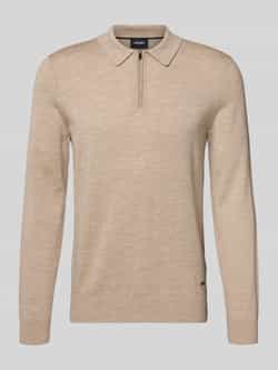JOOP! Collection Gebreide pullover van scheerwol met polokraag model 'Dondor'