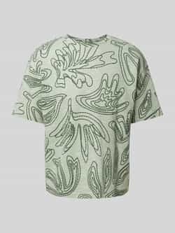MCNEAL T-shirt met geribde ronde hals