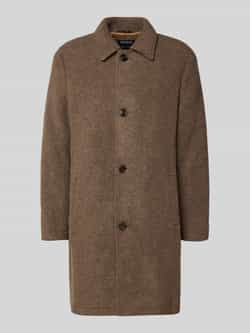 MCNEAL Lange jas met platte kraag en knoopsluiting