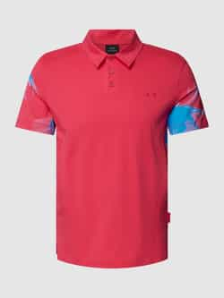 Armani Exchange Poloshirt met motiefprint en labeldetail