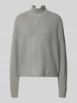 Ichi Gebreide pullover met opstaande kraag en extra brede schouders