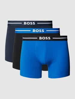 Boss Boxershort met elastische band met label in een set van 3 stuks model 'Bold'