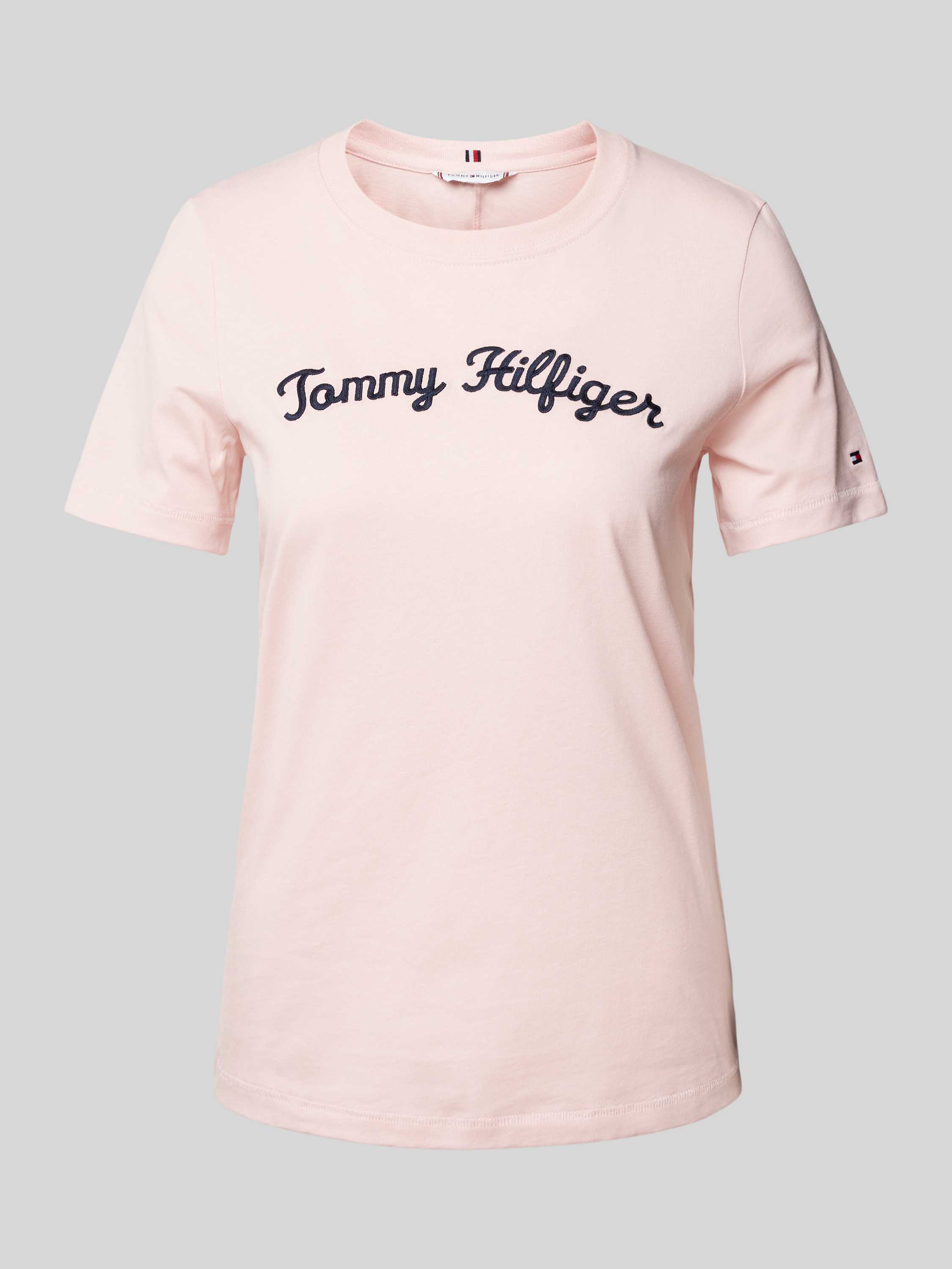 Tommy Hilfiger T-shirt met labelstitching model 'SCRIPT'
