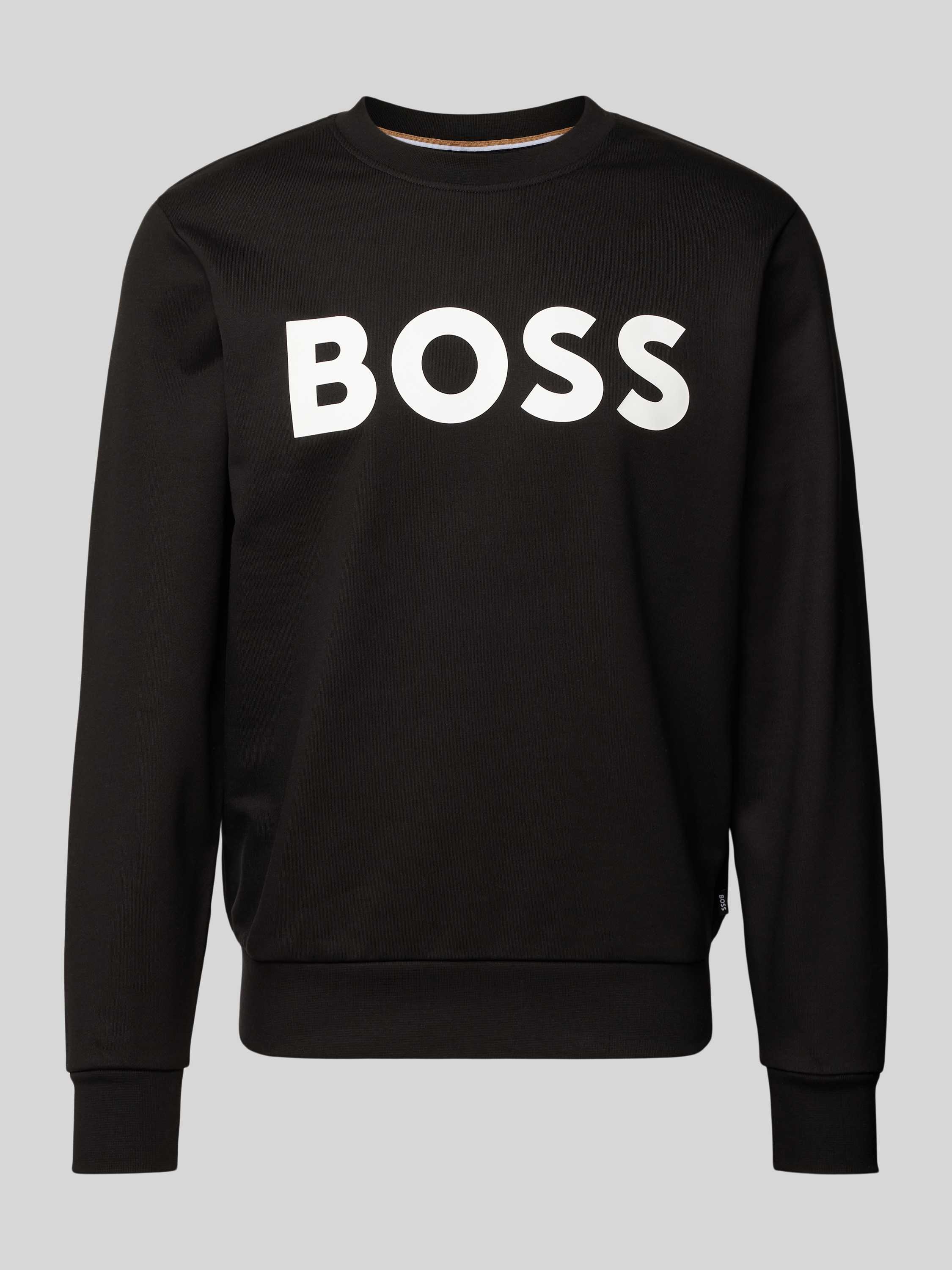 Boss Heren Biologisch Katoen Kameelbruine Sweatshirt Black Heren