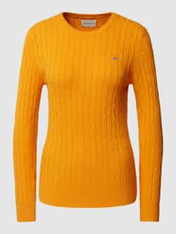 Gant Gebreide pullover met kabelpatroon