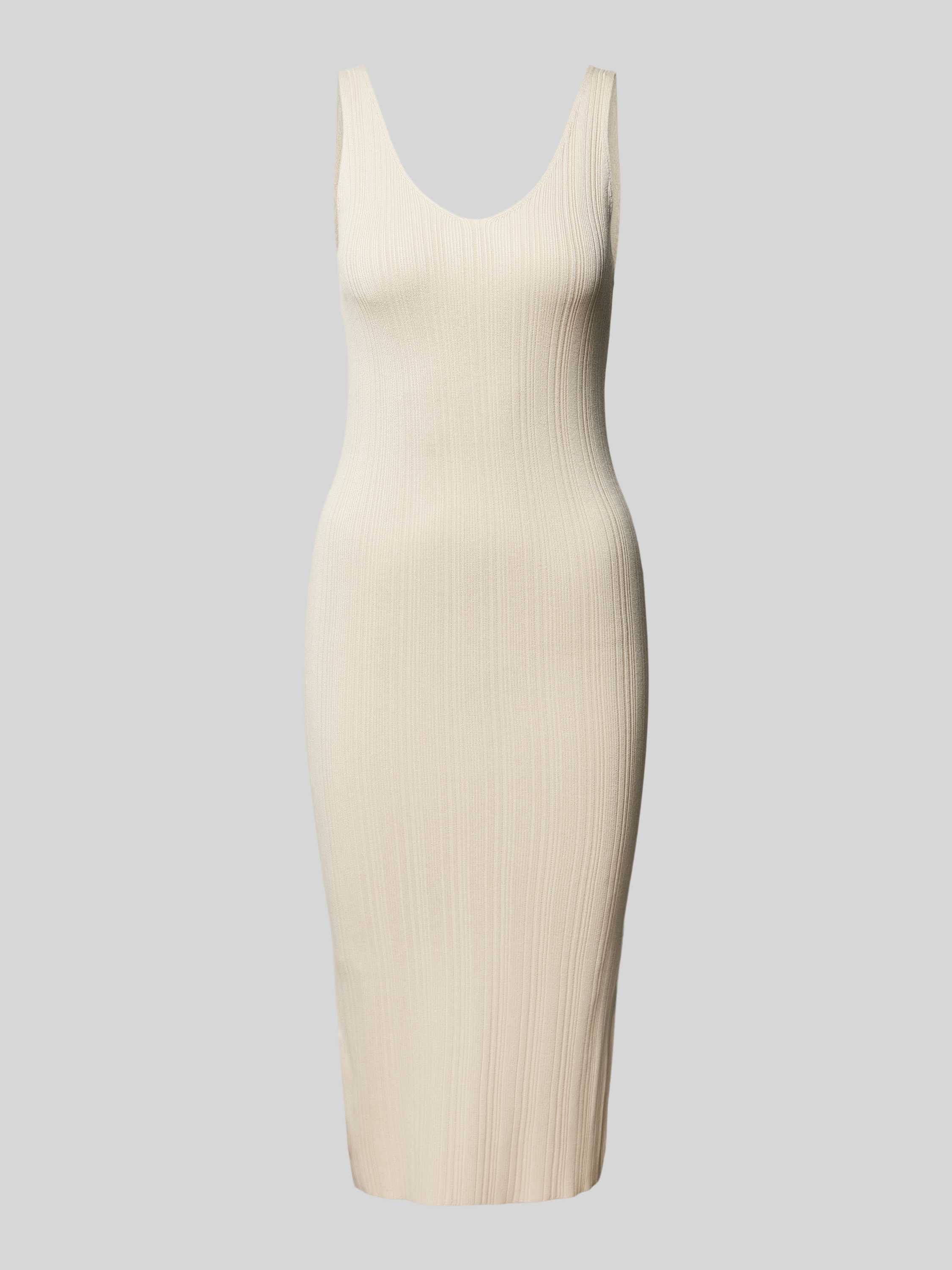 Selected Femme Gebreide jurk met afgeronde V-hals model 'TRIXIE'