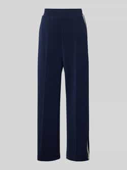 Rich & Royal Straight leg stoffen broek met galonstrepen