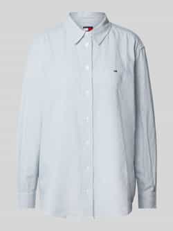 Tommy Jeans Relaxed fit blouseshirt van een mix van katoen en linnen
