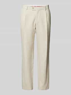 CG Club of Gents Regular fit pantalon met bandplooien en persplooien model 'Peter'