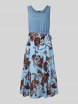 MORE & MORE Midi-jurk met strikceintuur