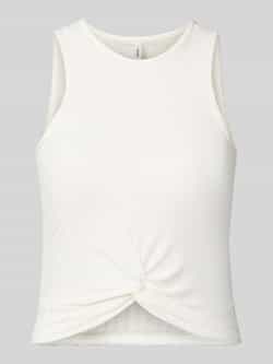Only Slim fit tanktop met wikkellook model 'SANDY'