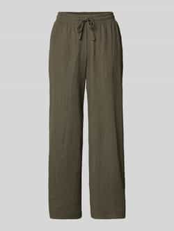Opus Stoffen broek met elastische band model 'Mileni'