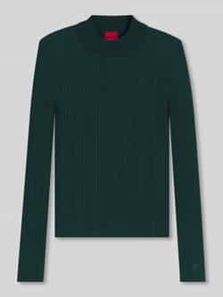 HUGO Slim fit pullover met ribstructuur model 'SARPHAMMILK'