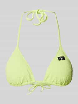 Calvin Klein Swim Monogram Rib Triangle Bikini Top Green- Dames Green