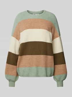 Only Comfort fit gebreide pullover met breed streepmotief en extra brede schouders modell 'ATIA'