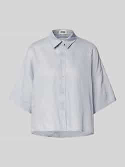Drykorn Relaxed fit linnen blouse met extra brede schouders