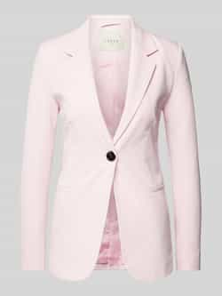 Kaffe Blazer met paspelzakken in effen design