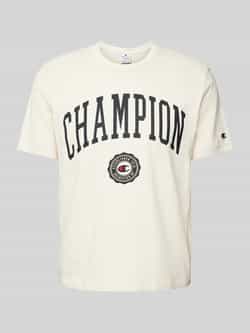 Champion T-shirt met labelprint model 'Bookstore'