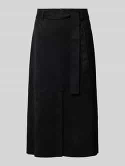 Zero Midirok in leerlook met strikceintuur