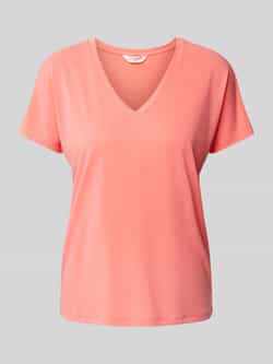 MSCH COPENHAGEN Dames Tops & T-shirts Mschfenya Modal V Neck Tee Koraal