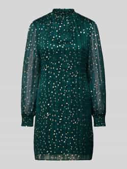 Apricot Mini-jurk met opstaande kraag en knoopsluiting aan de achterkant