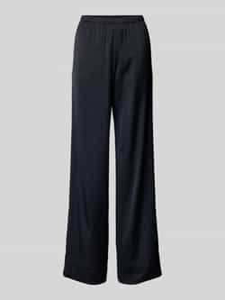 Marc O'Polo Regular fit satijnen broek van viscose met wijde pijpen