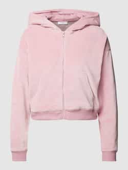 Jake*s Casual Sweatjack met extra brede schouders en steekzakken