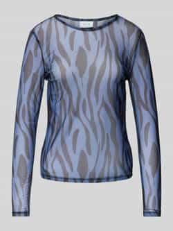 Vila Regular fit shirt met lange mouwen met ronde hals model 'VOLETTIS'