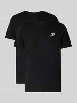 Alpha Industries Shirt met ronde hals Basic T Small Logo 2 Pack (set 2-delig)