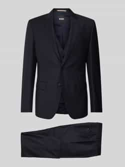 Hugo Boss Slim Fit Wol Driedelig Pak Blue Heren