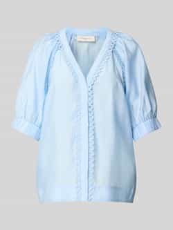 Copenhagen Muse Regular fit blouse met V-hals en gehaakt kant