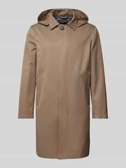 Marc O'Polo Relaxed fit lange jas van katoenmix met afneembare capuchon