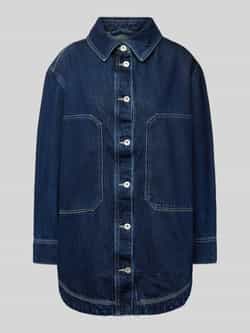 Hugo Blue Relaxed fit jeansjack met knoopsluiting model 'Galane'